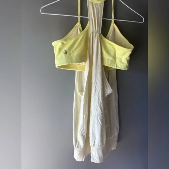 Lululemon Practice Freely Tank, size 8 dot, lemon yellow, active wear - Picture 2 of 4